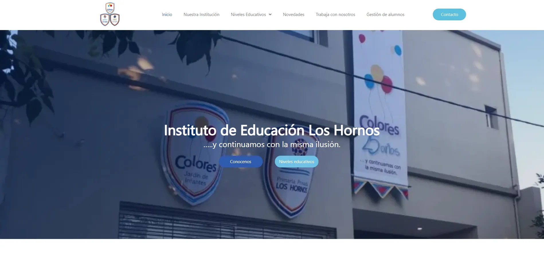 Página web Los Hornos, creada por el equipo de Ergittek