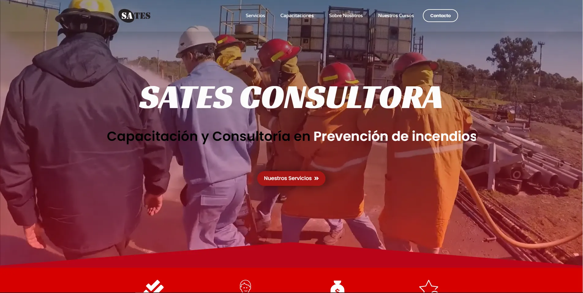 Página web Sates Consultora, creada por el equipo de Ergittek